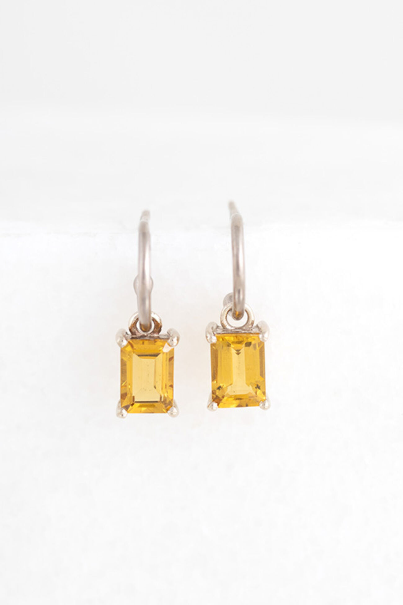 Elisa lee limited Exclusieve emerald cut citrien creolen