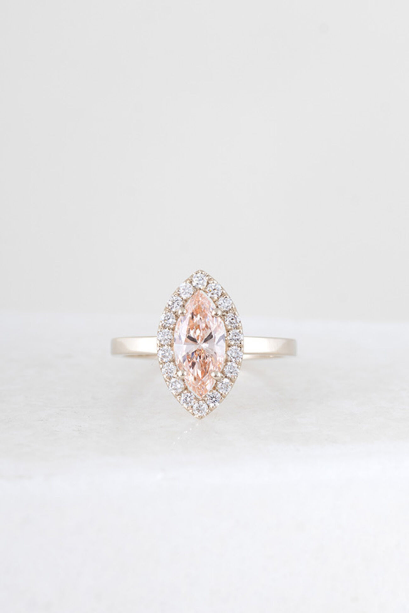 Elisalee sylvie roze 18k witgoud