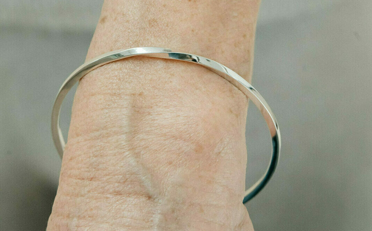 elisa lee double Twist armband zilver