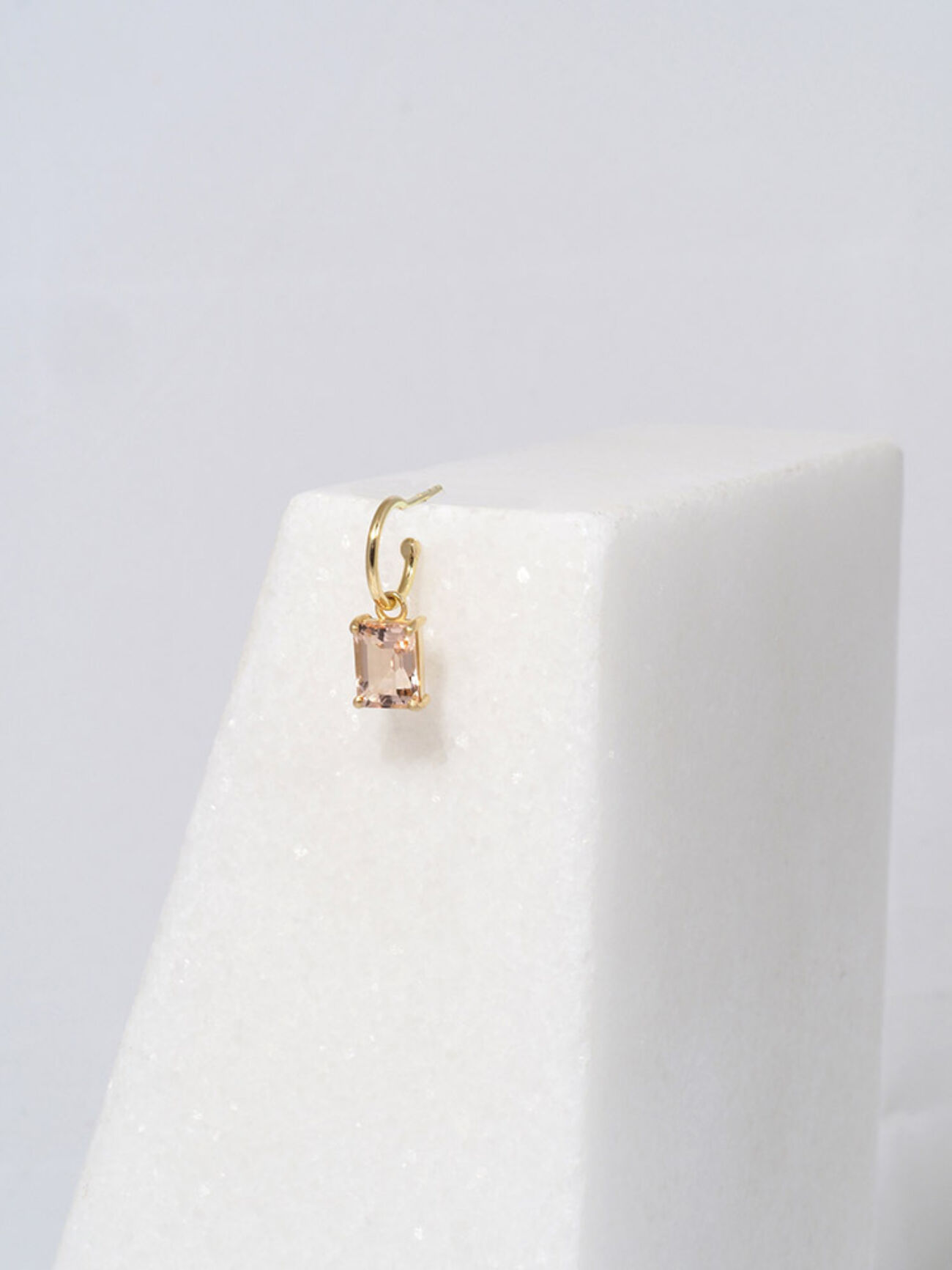 Elisa lee lux emerald cut morganiet creeol oorbel 6x8 1