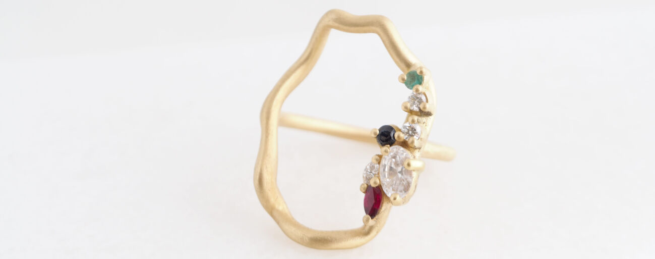 elisa lee custom made ring 18k geel goud