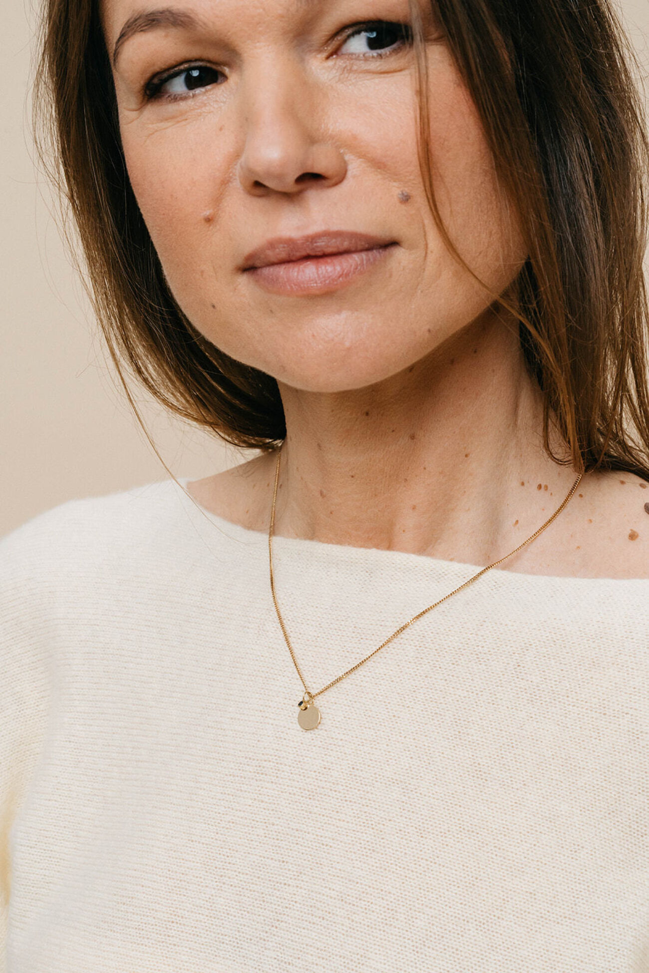 Elisa lee birthstone mini nest necklace 18K geel goud