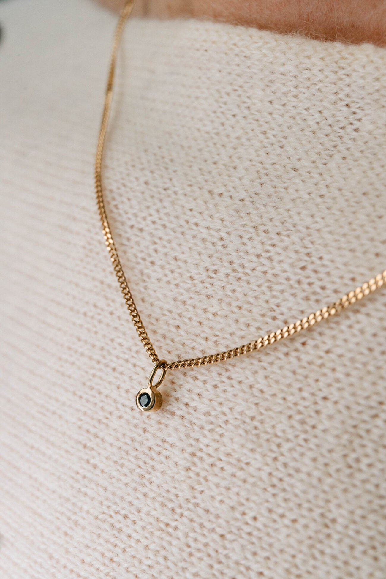 Elisa lee birthstone necklace 18K geel goud