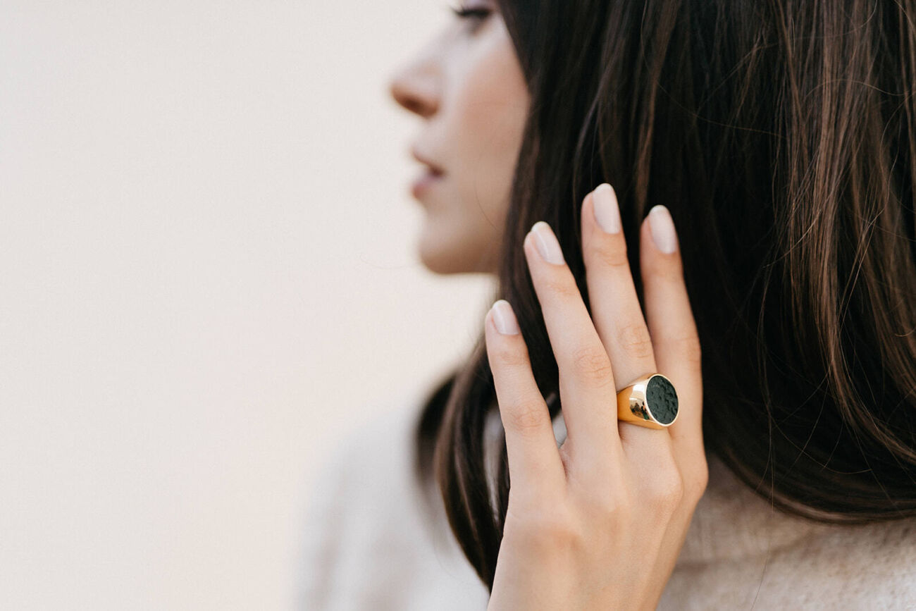 elisa lee blow ring glas goud