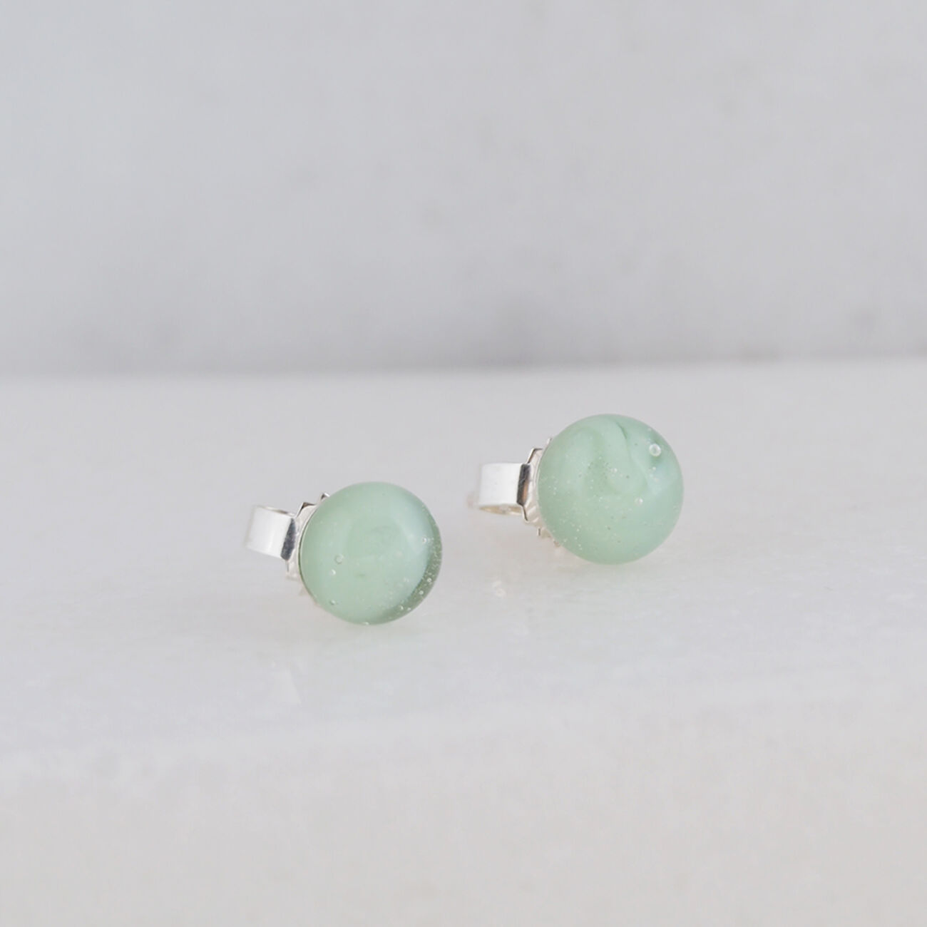 Buttons earrings glass