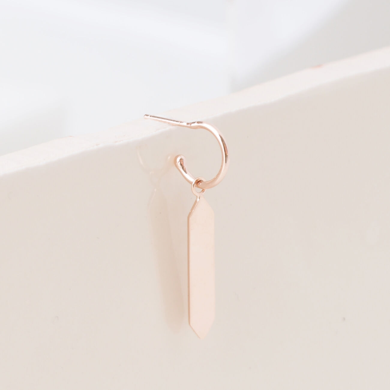 Creole shelter earrings silver pinkgold plated