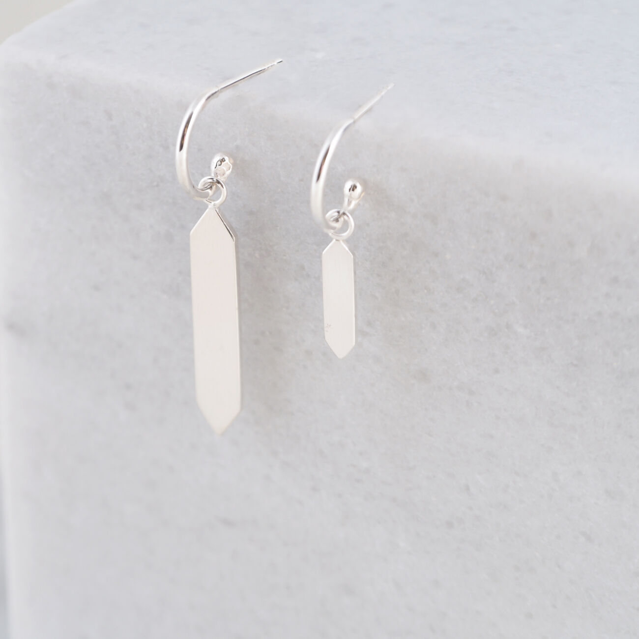 Creole shelter mini shelter earrings silver