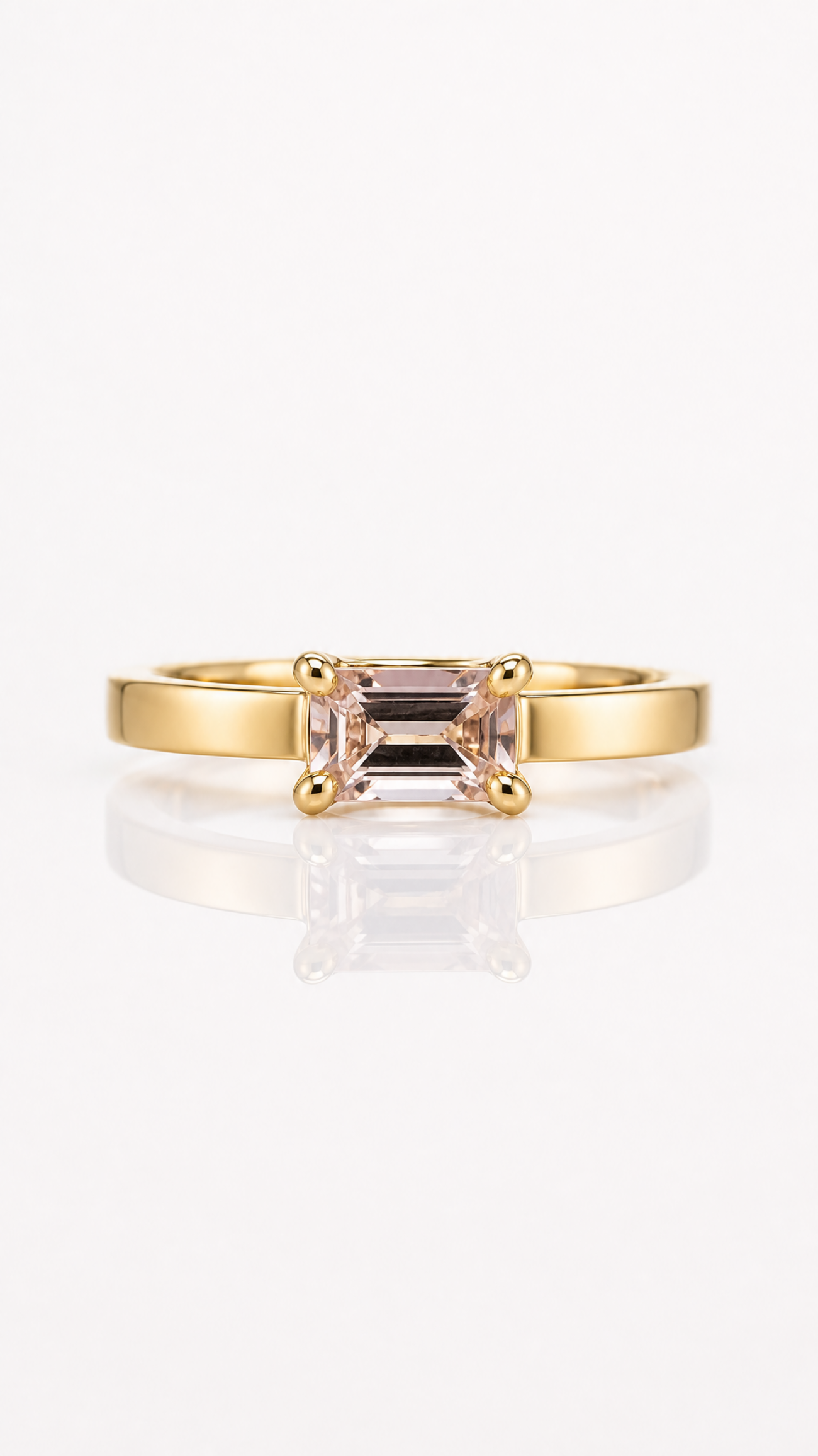 Elisa lee lux east west emerald cut ring