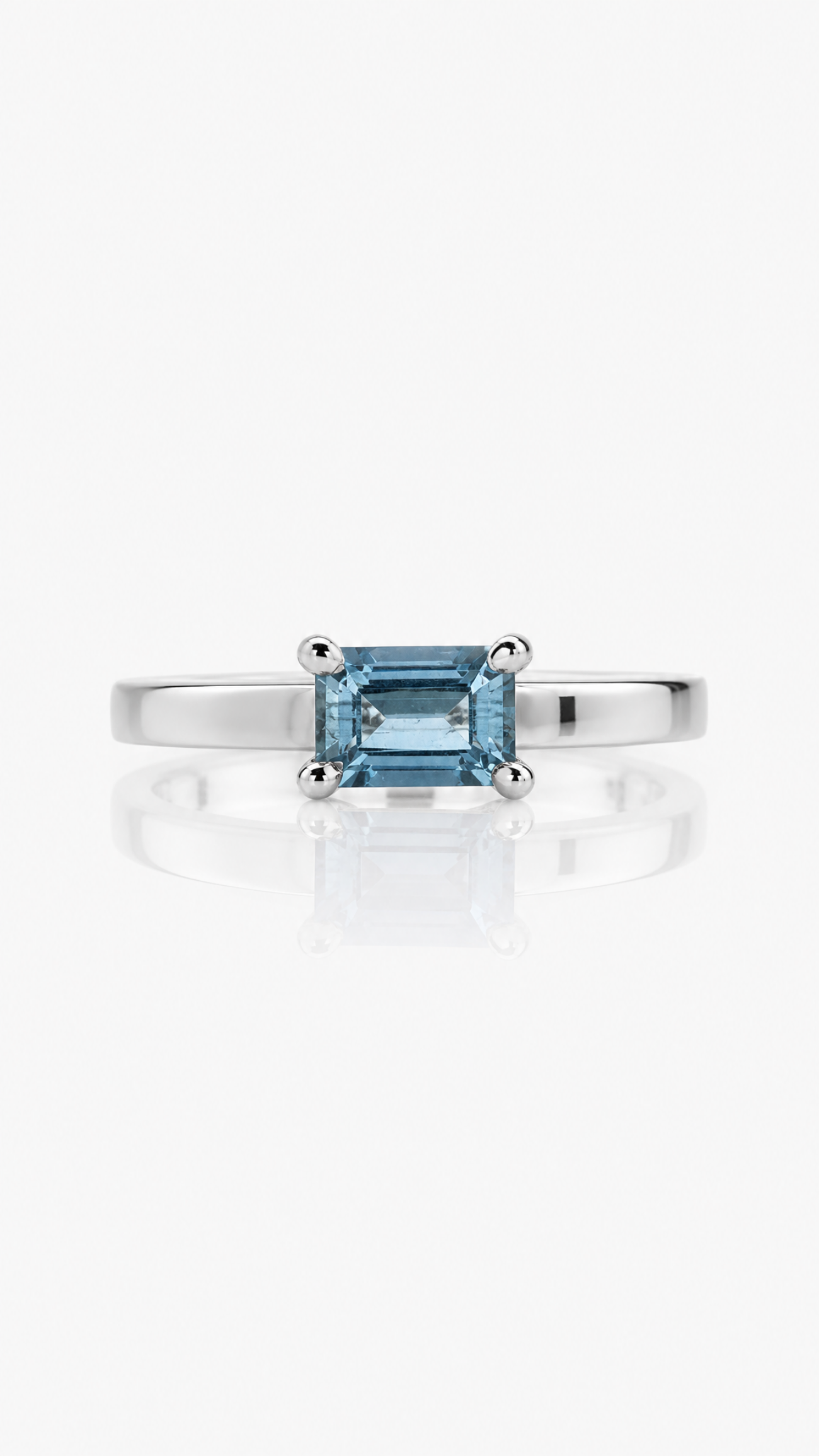Elisa lee lux east west emerald cut ring 2 ring