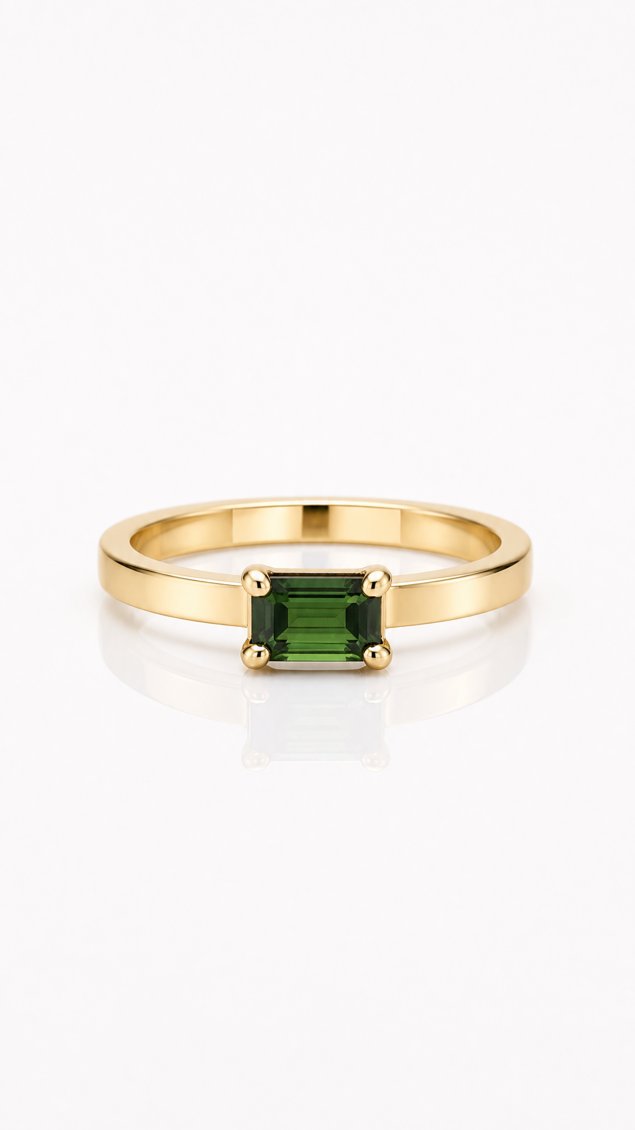 Elisa lee lux east west emerald cut ring