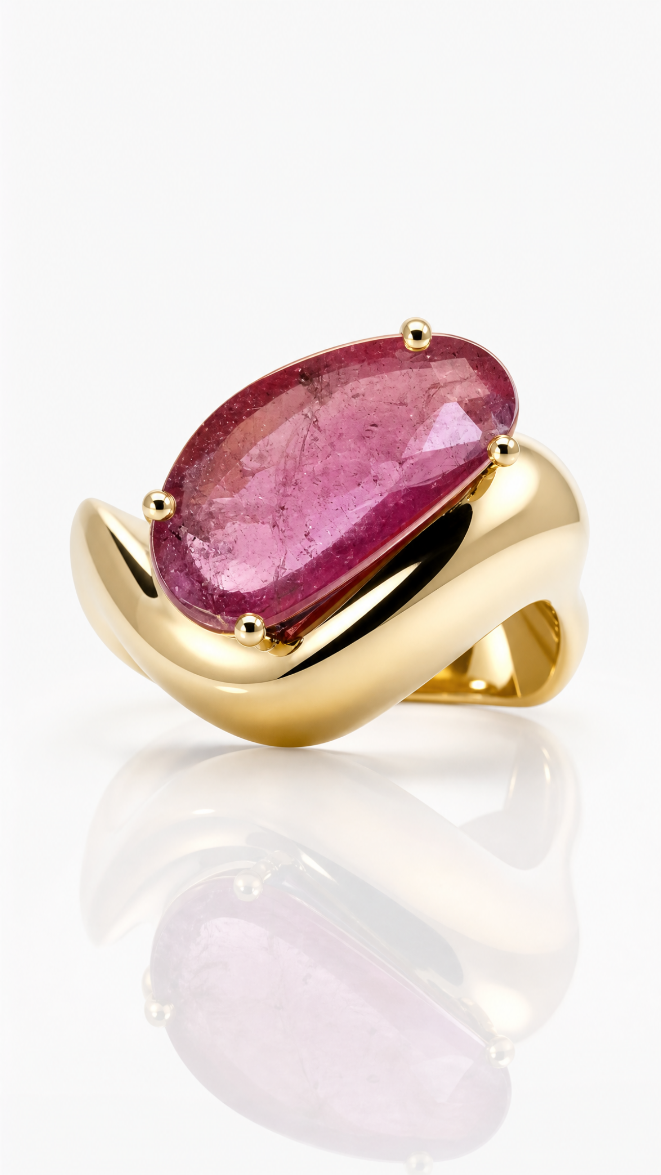 Elisa lee galaxy limited pink toermaline flux ring ring