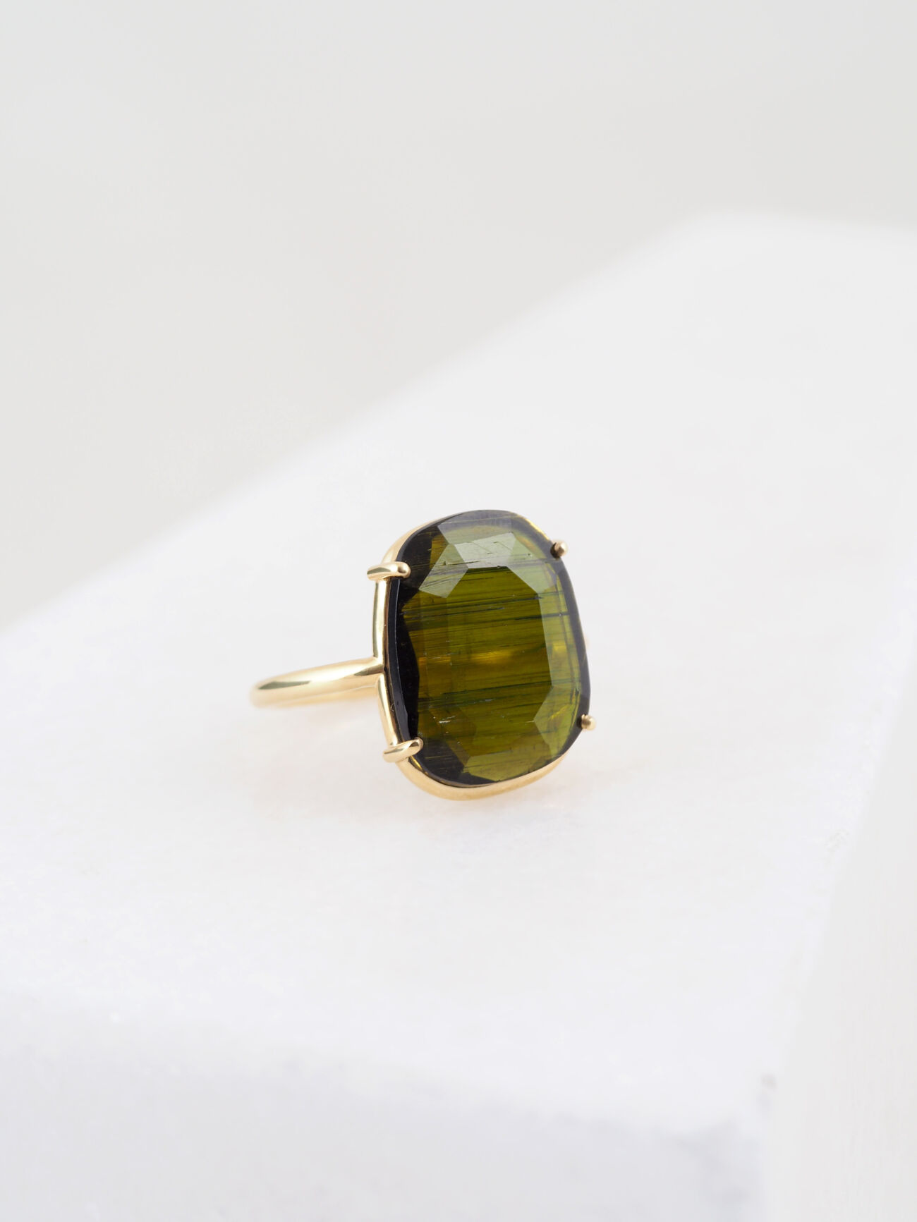 Elisalee lux limited groen toermalijn ring zonder halo