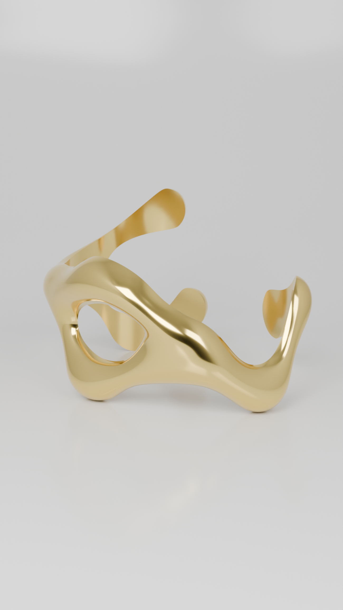 elisa lee - fluid - flux armband - geel verguld