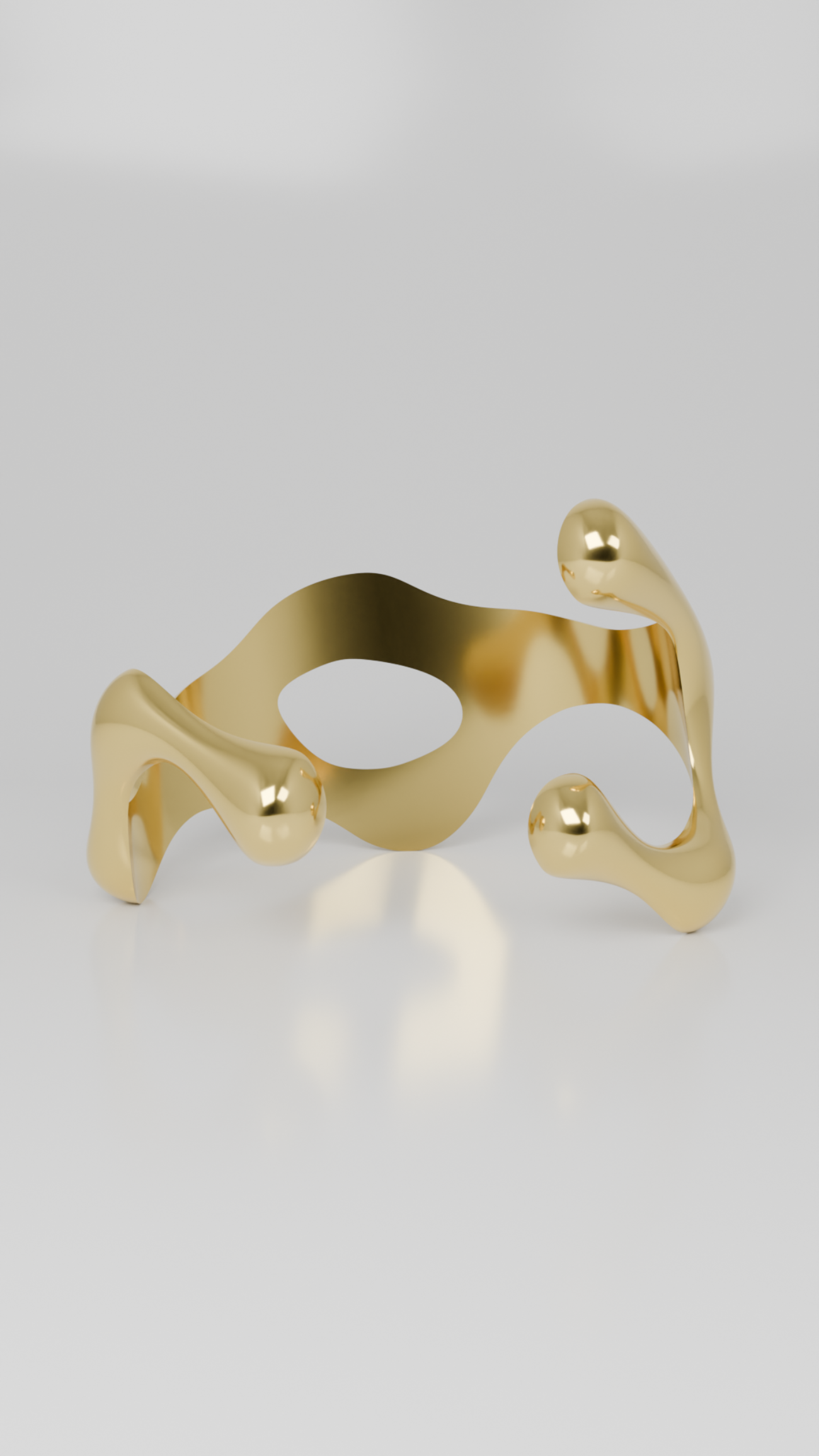 elisa lee - fluid - flux armband - geel verguld 2