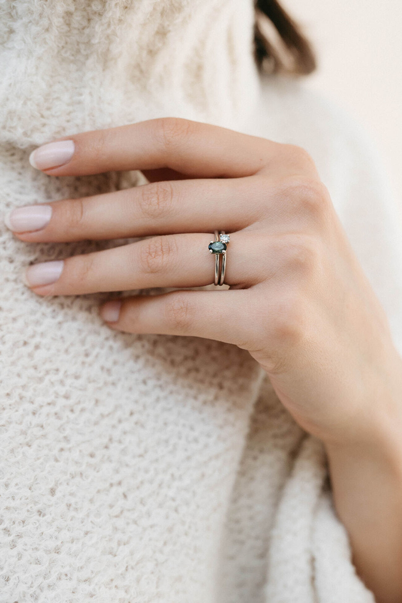 elisa lee oval mini lux 18K goud diamant toermalijn