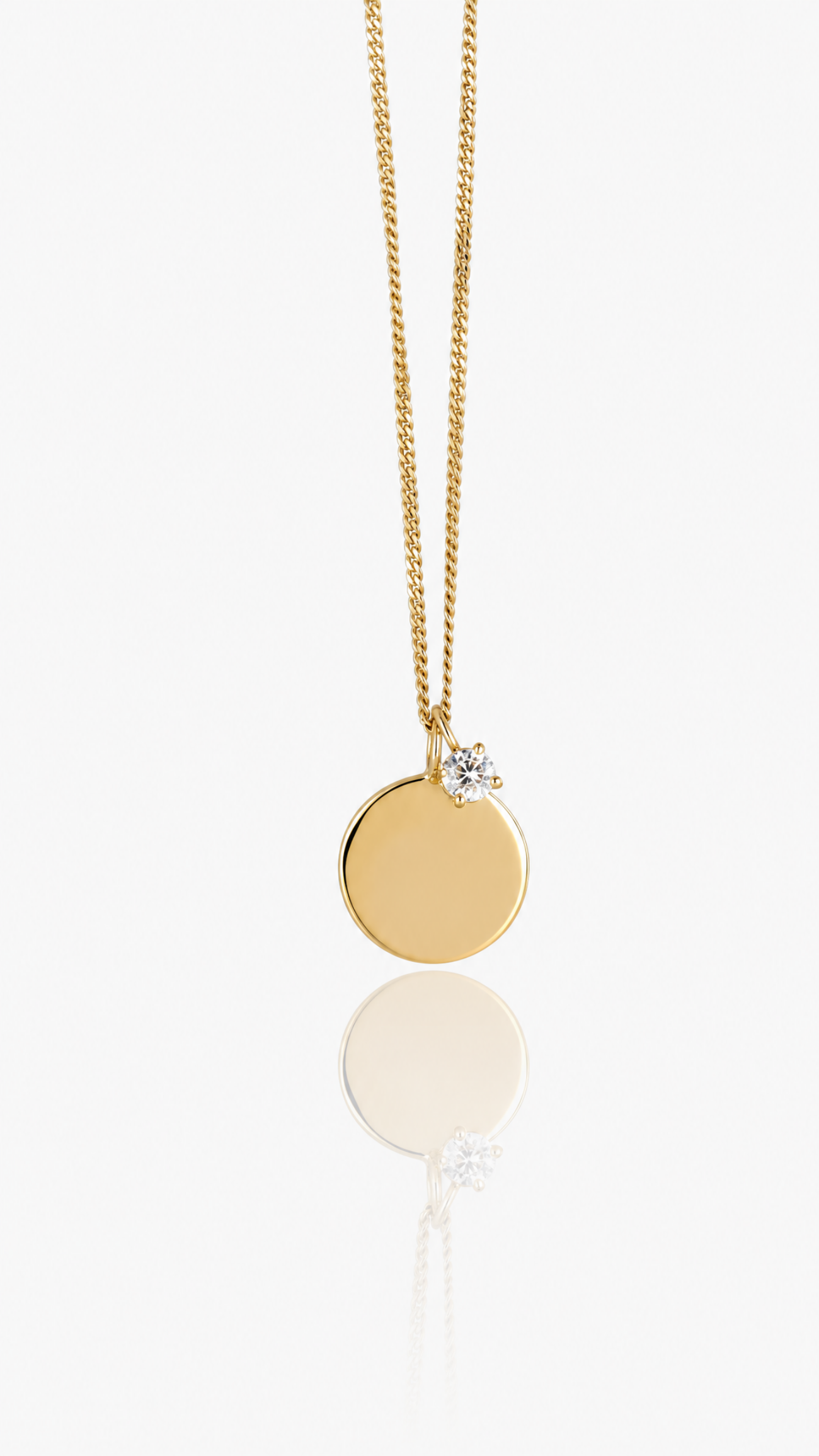 Elisalee halssnoer nest diamant solitair 4mm