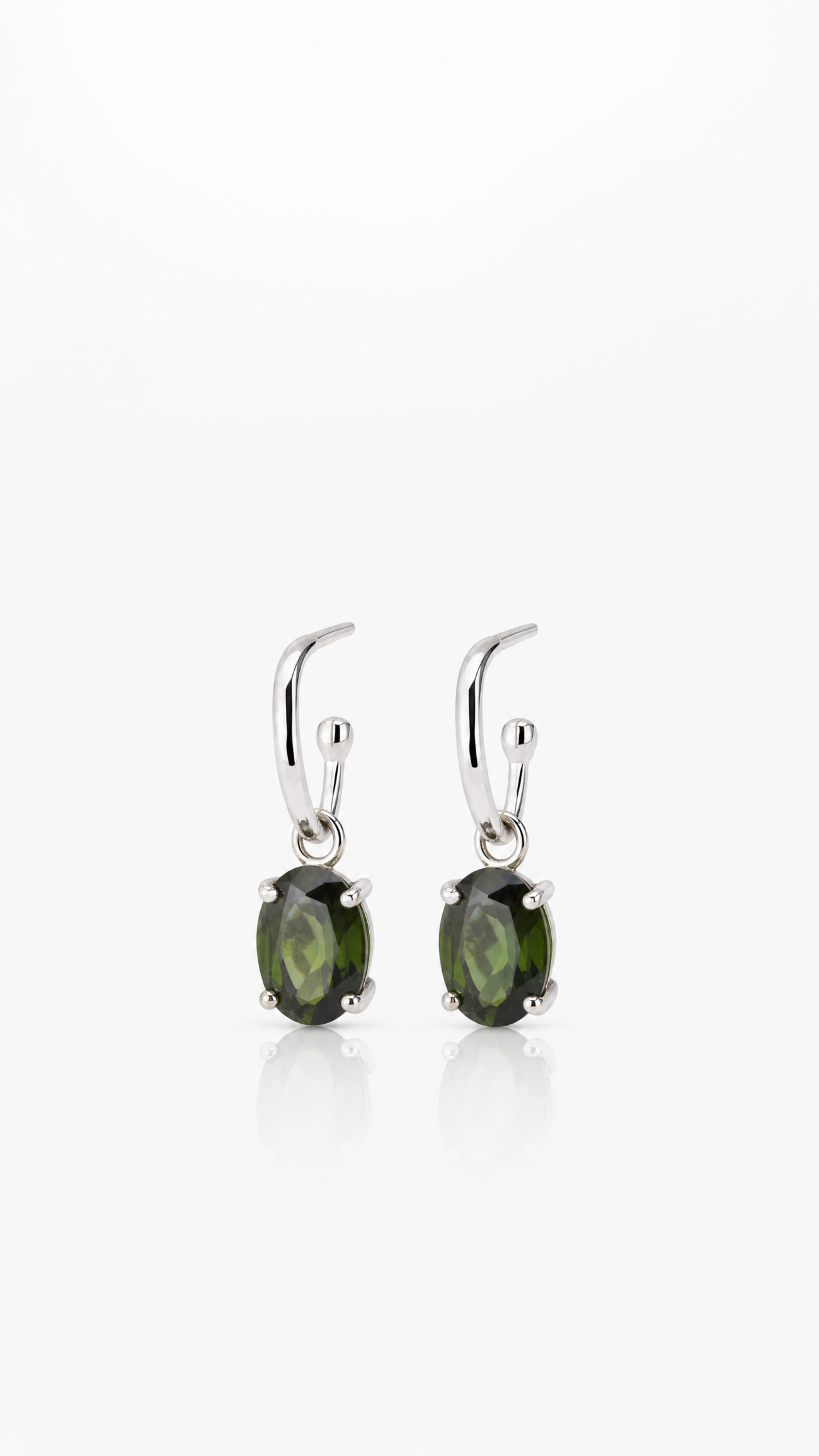 Elisa lee lux oval tourmaline creole oorring