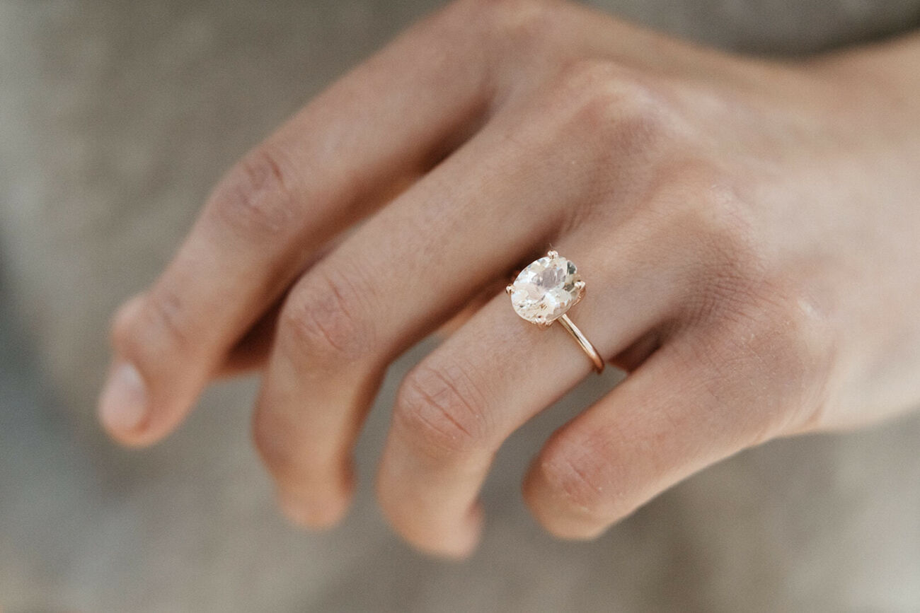 Oval morganite
