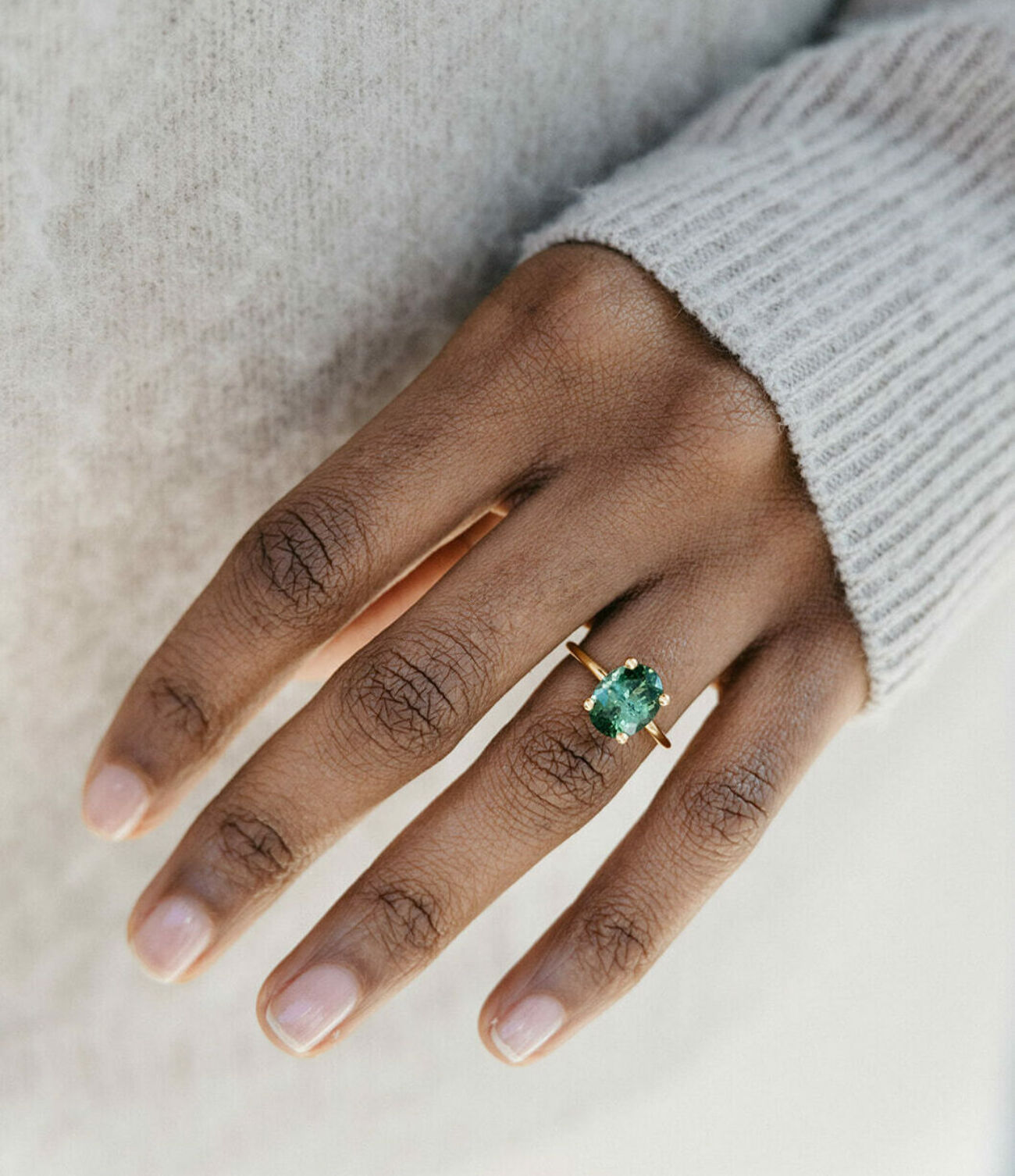 elisa lee toermalijn oval lux 18K goud ring