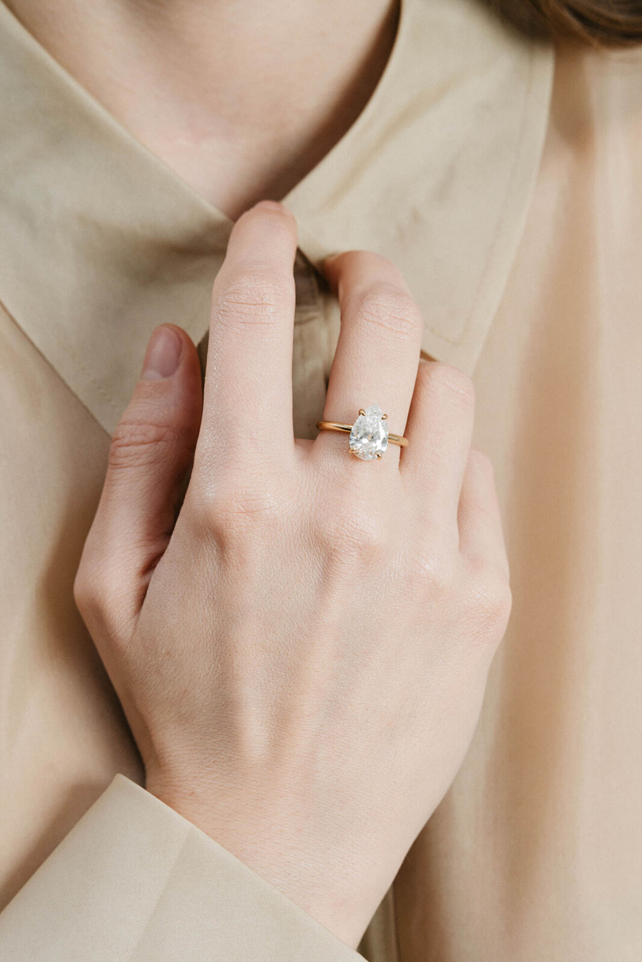 Elisa lee ring pear labo diamond 1