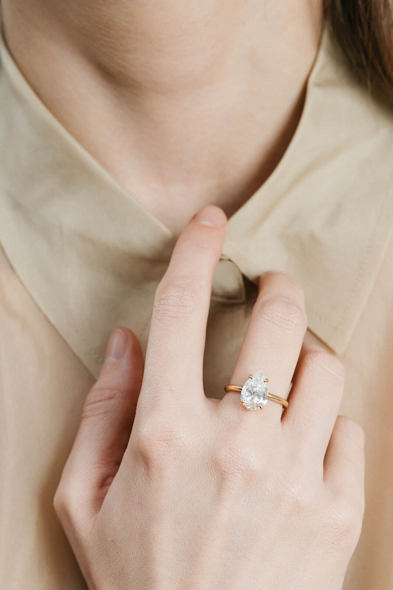 Elisa lee ring pear labo diamond 2