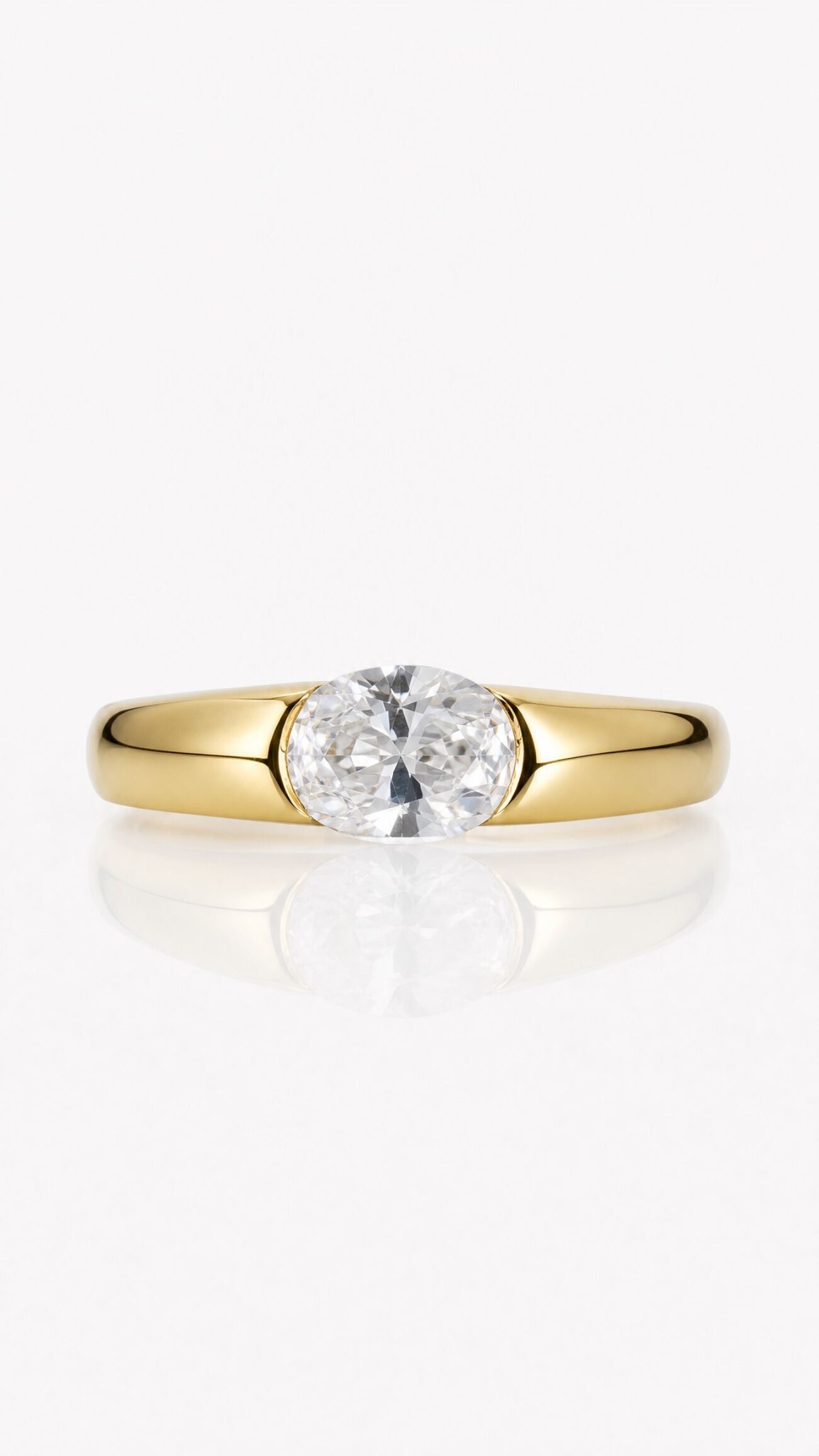 Elisalee shifted oval lux nieuw nieuw ring