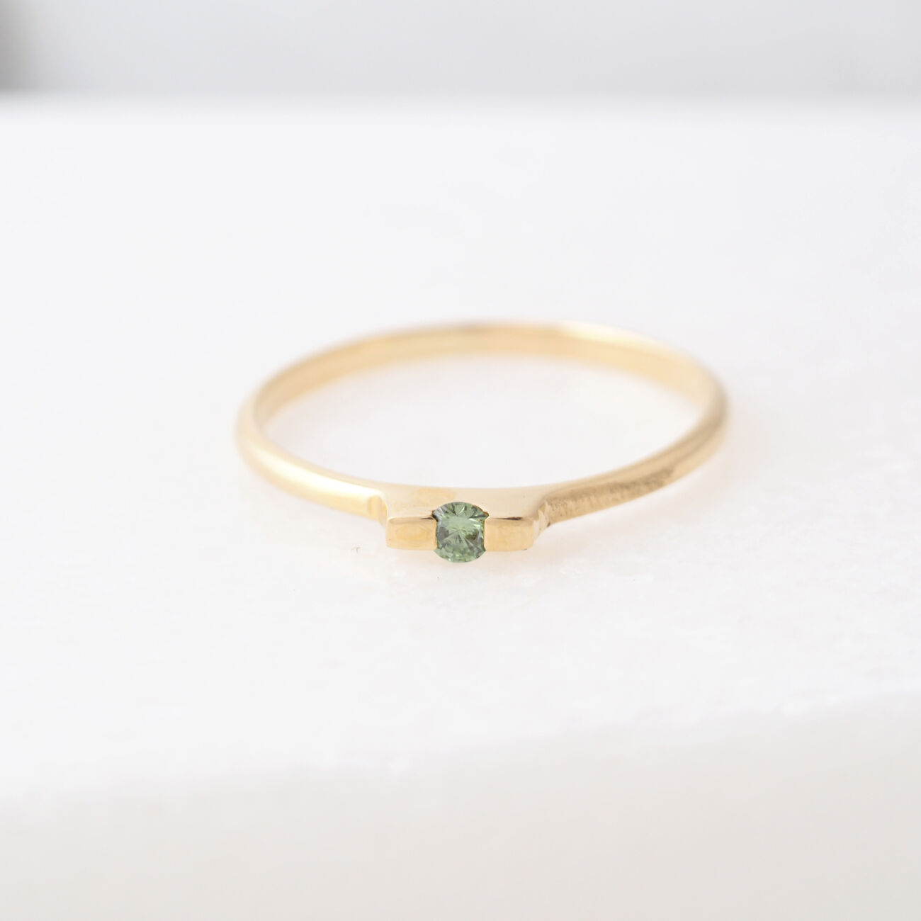 elisa lee tita two square medium apple green 18K goud
