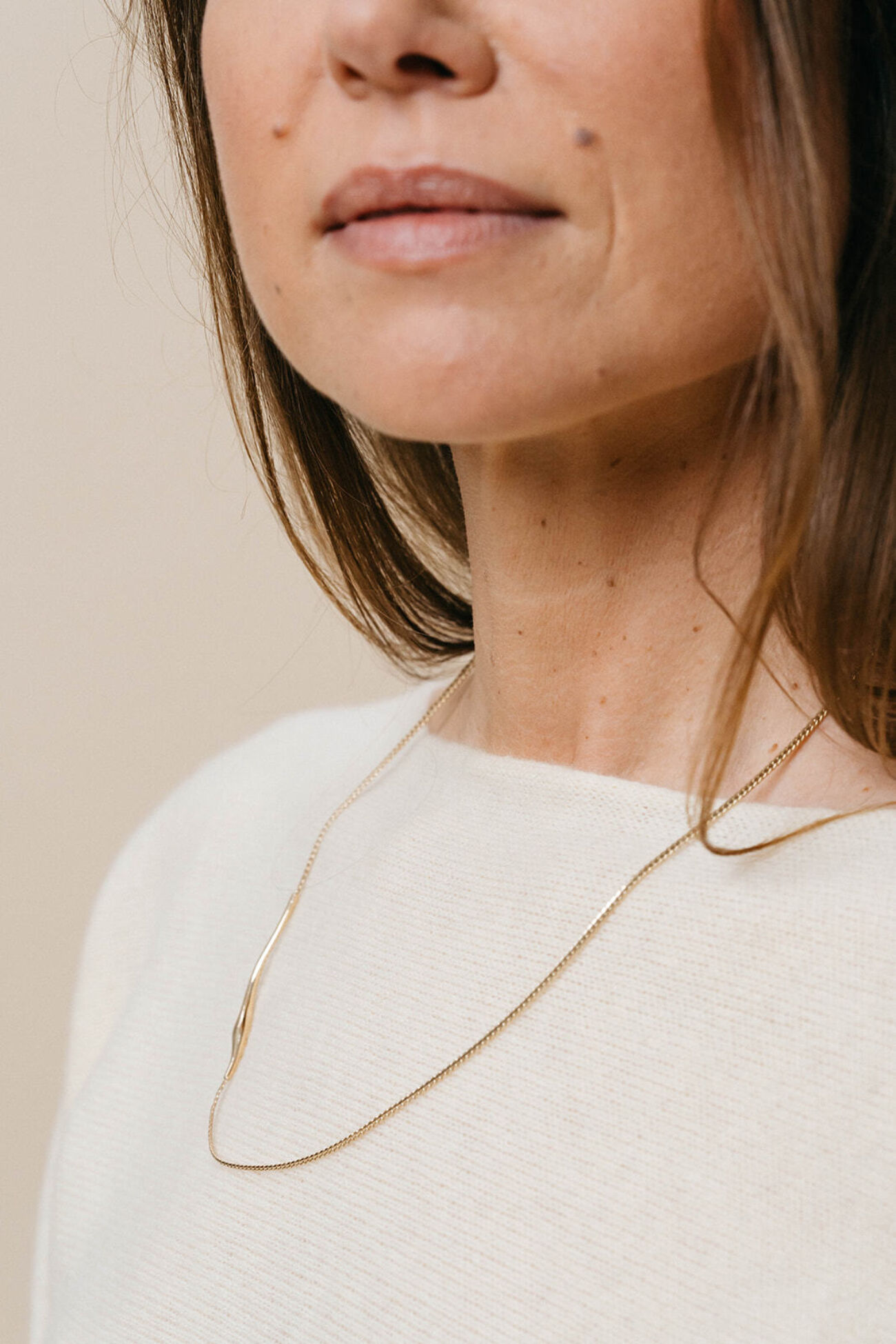 Elisa lee fluid halssnoer 18K yellow gold small