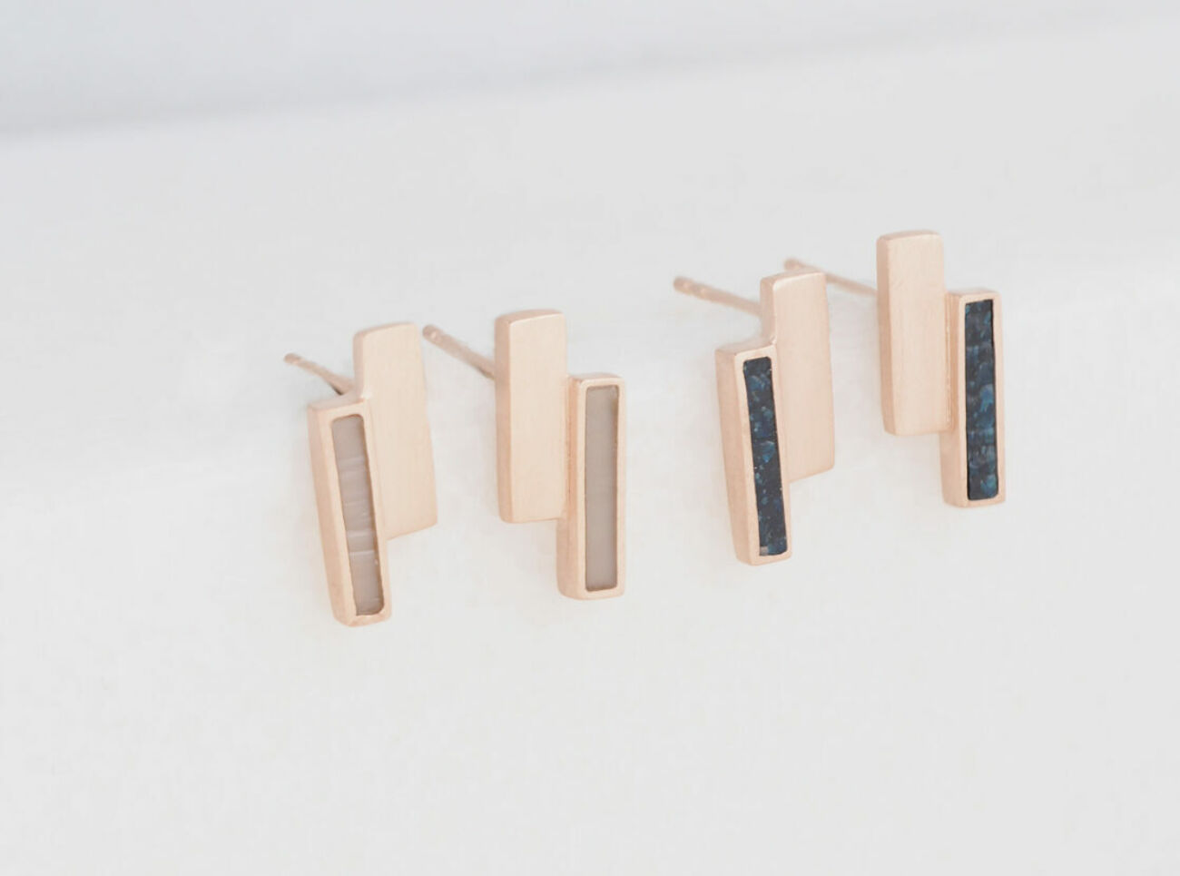 Yugen earrings variaties roosgoud 1